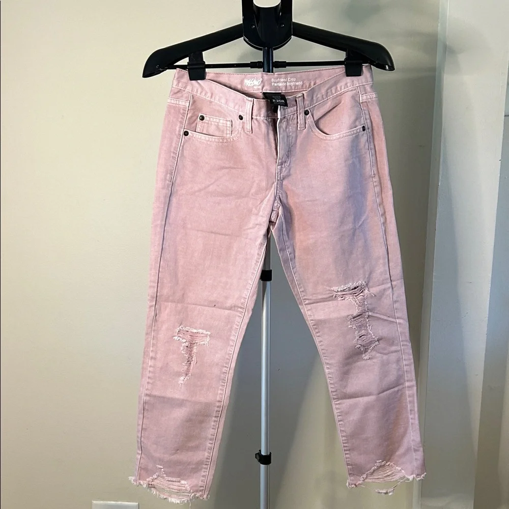 Mossimo Supply Co. Light Pink Boyfriend Crop Jeans
